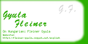 gyula fleiner business card